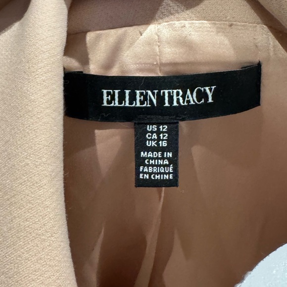 Ellen Tracy Peach Blazer Sz 12 - Picture 3 of 5